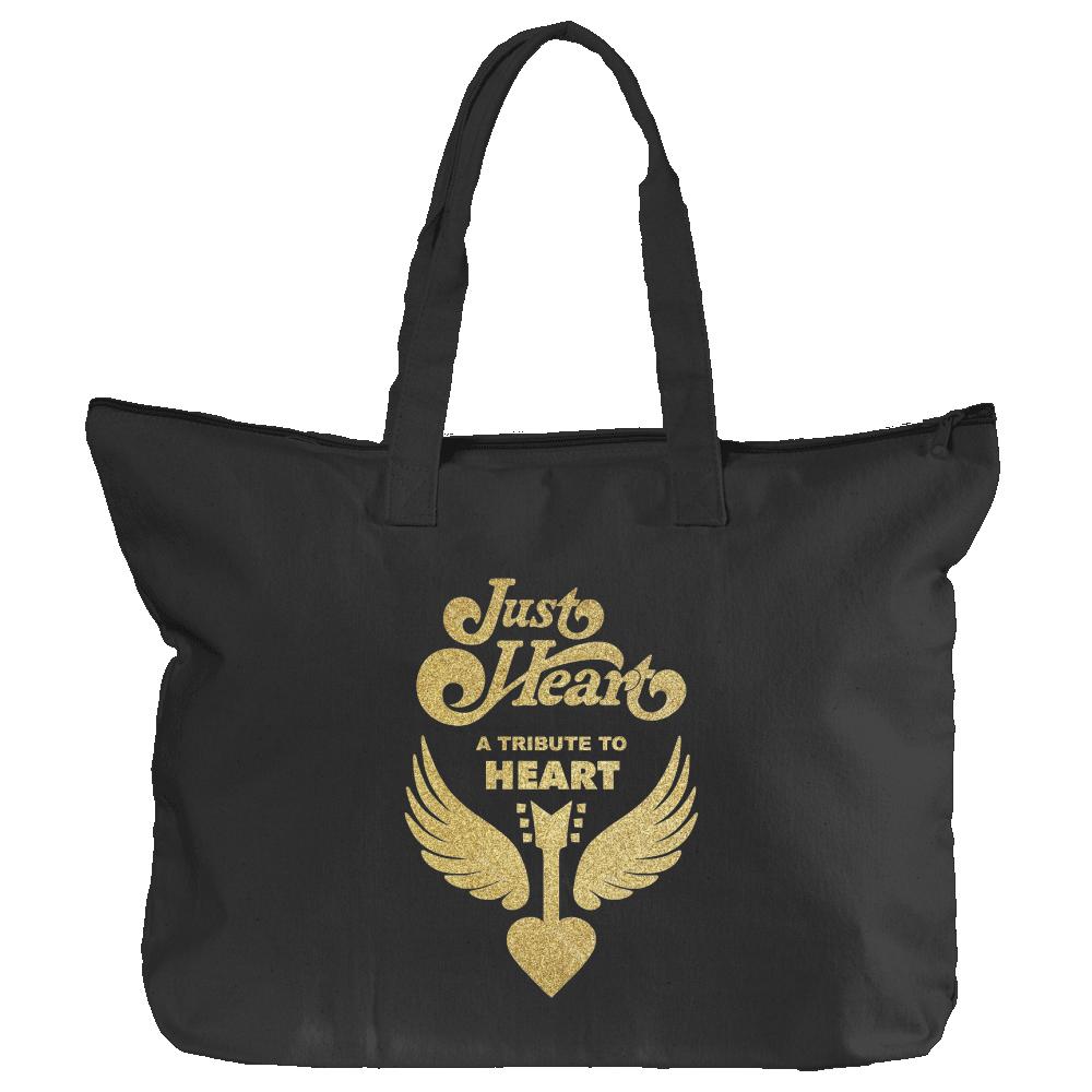 Just Heart Gold Canvas Zippered Book Tote (12oz)