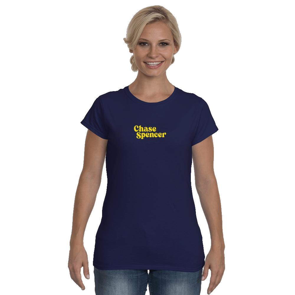 Chase Spencer Logo Yellow Softstyle Ladies T-Shirt