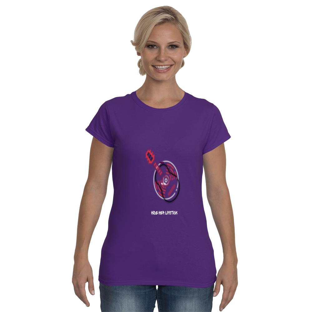Hide her Lipstick Softstyle Ladies T-Shirt