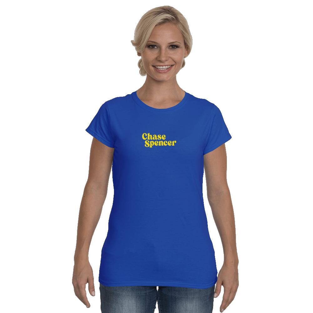 Chase Spencer Logo Yellow Softstyle Ladies T-Shirt